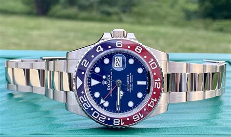 gmt master 2 white gold.